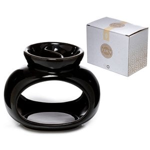 Eden Black Ceramic Oval Double Dish Oil & Wax Melt Burner