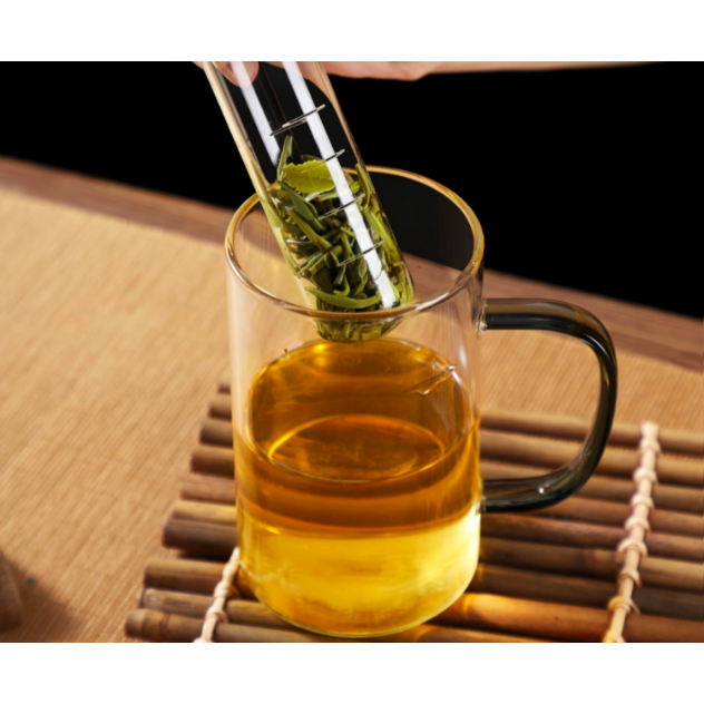 Glass tea infuser with cork stopper - 2 sizes available