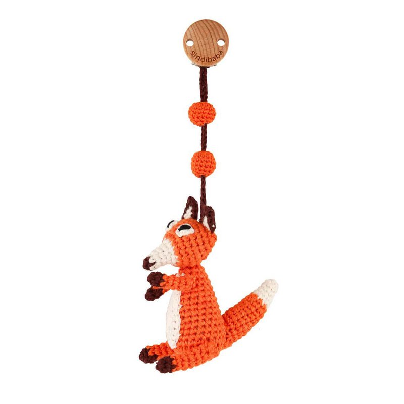 Crocheted play arch pendant fox FRED
