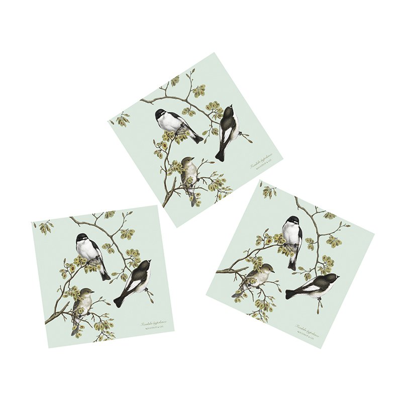 NAPKINS - PIED FLYCATCHER - FSC paper- Made in Europe