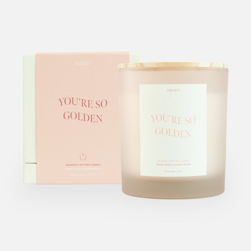 Grande bougie parfumée 'tu es si dorée'