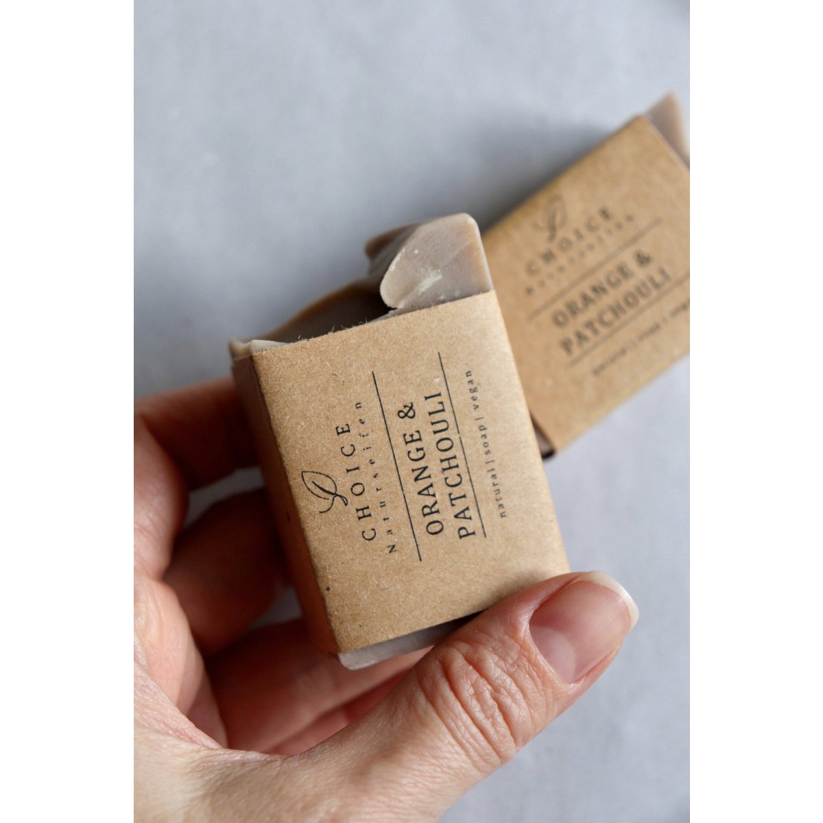 Sapone naturale "Orange & Patchouli", vegano, olio di palma senza