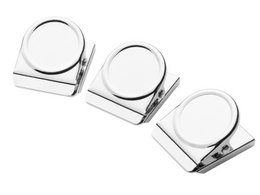 Magnetclip Westcott 45x38mm 3 Stk. Verchromt. Kappe: 60-70 Blatt Papier à 80 g.
