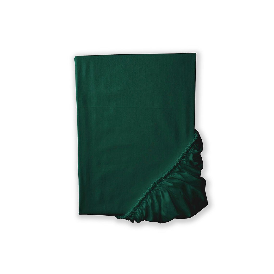 Satijnen laken met elastiek Solid Royal Green