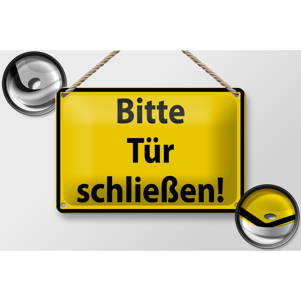 Tin sign warning sign 18x12cm Please close door decoration
