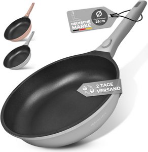 Fry pan 28 cm, non -stick coating, removable handles, induction, oven festival (gray)