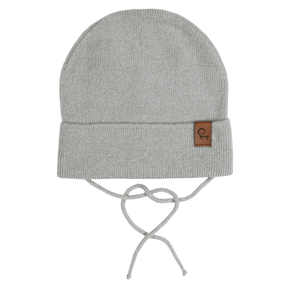 Kids' Knit Baby Beanie with Strings Merino & Cashmere