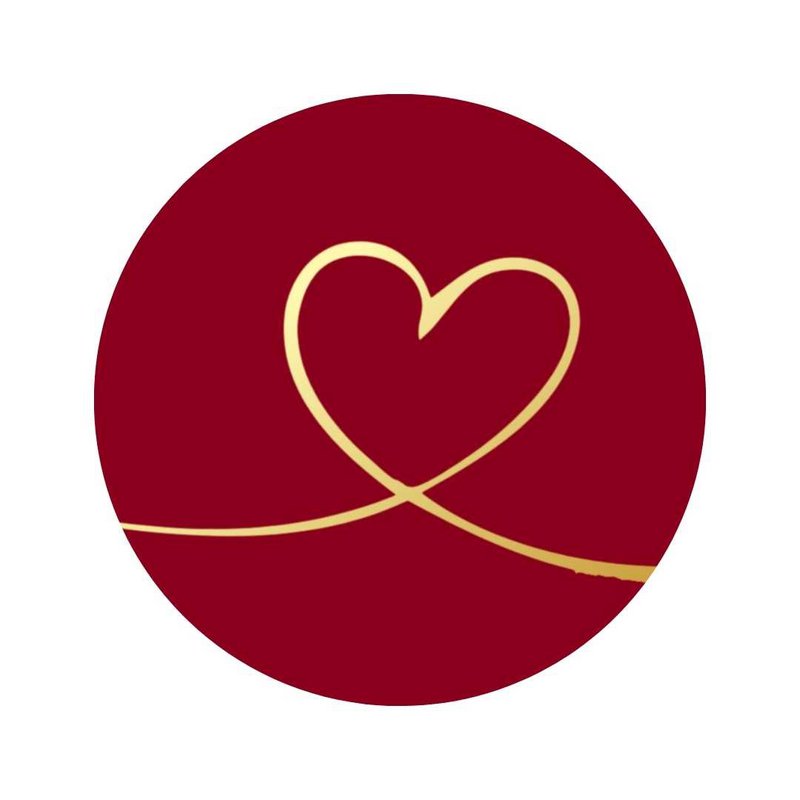 Etichette - Heart - Bordeaux - 250 pezzi