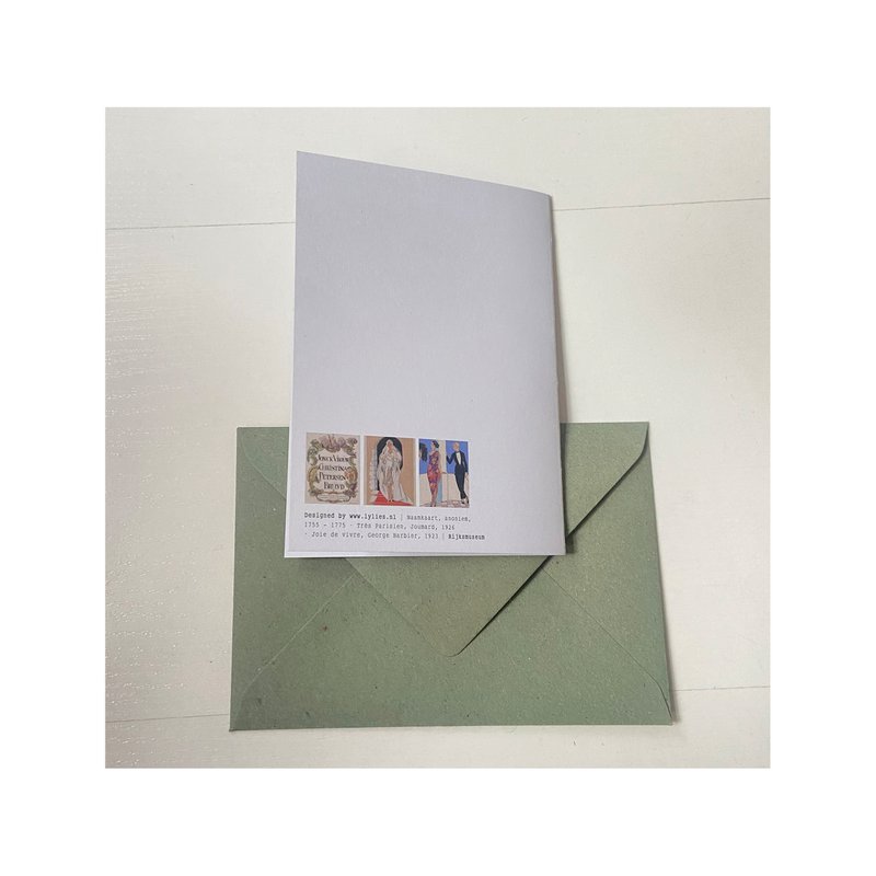 Folded greeting card (A6) in envelope for wedding Museum collection