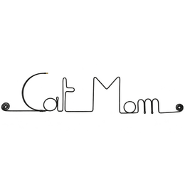 Decoración de pared de alambre "Gato" "Mamá Gato" - para fijar - Joyería de pared