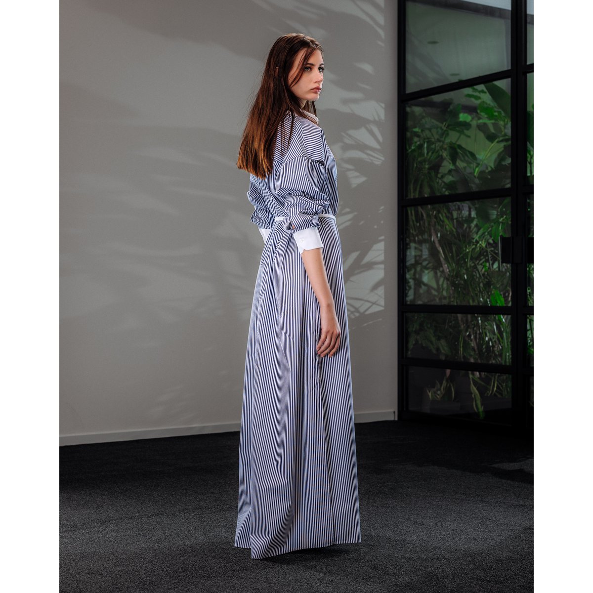 Long-sleeve shirtdress
