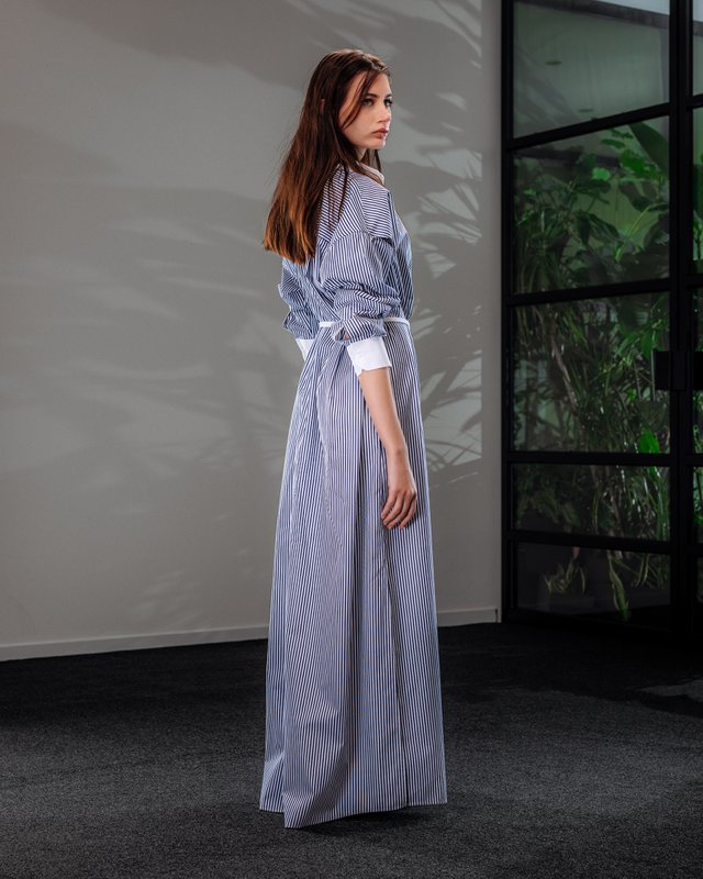 Long-sleeve shirtdress