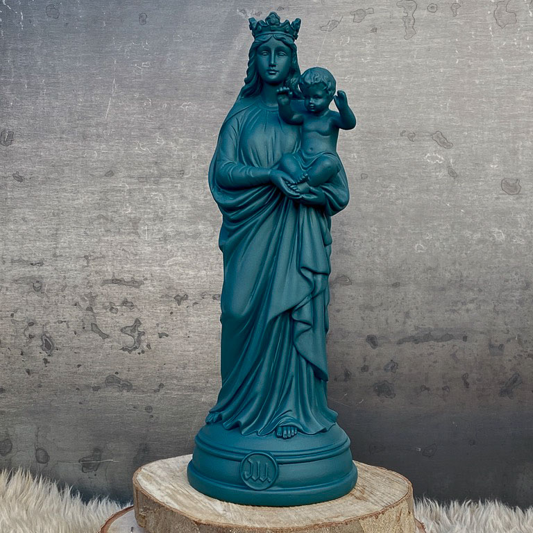Statuetta di decorazione d'interni Notre-Dame de la Garde, ho visto la Vergine 30 cm - Colori senza tempo