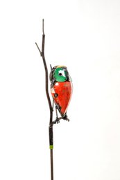 ZIMBA-ARTS CHOUETTE COLORÉE EN MÉTAL SUR BÂTON
