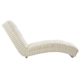 Chaiselongue Plüsch-Cord Beige
