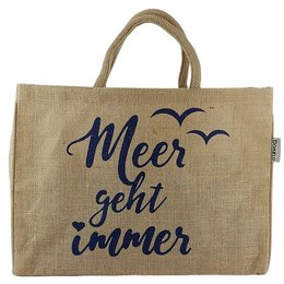 Domelo jute taske indkøbspose. Jute shopper taske. Stort vand -repellent indkøbskurv/ strandpose. Badepose XXL/ indkøbspose gaver til kvinder.