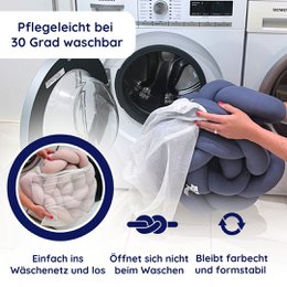 Tour de lit tressé gris tricoté XL