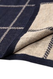 Mężczyźni Roman Check Scarf Navy-Ecru