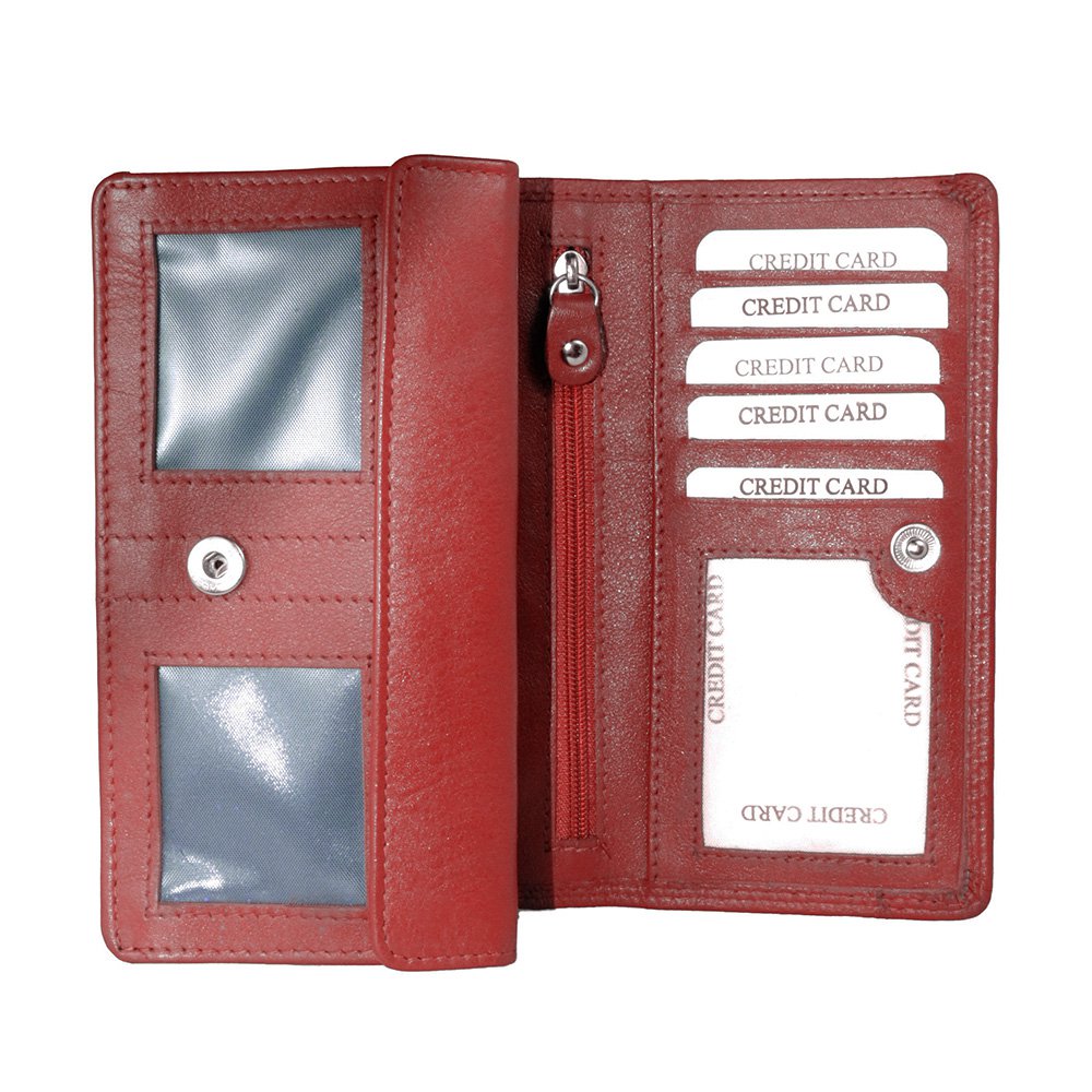 Portefeuille Femme en Cuir RFID - Portefeuille Femme en Cuir - Modèle Harmonica