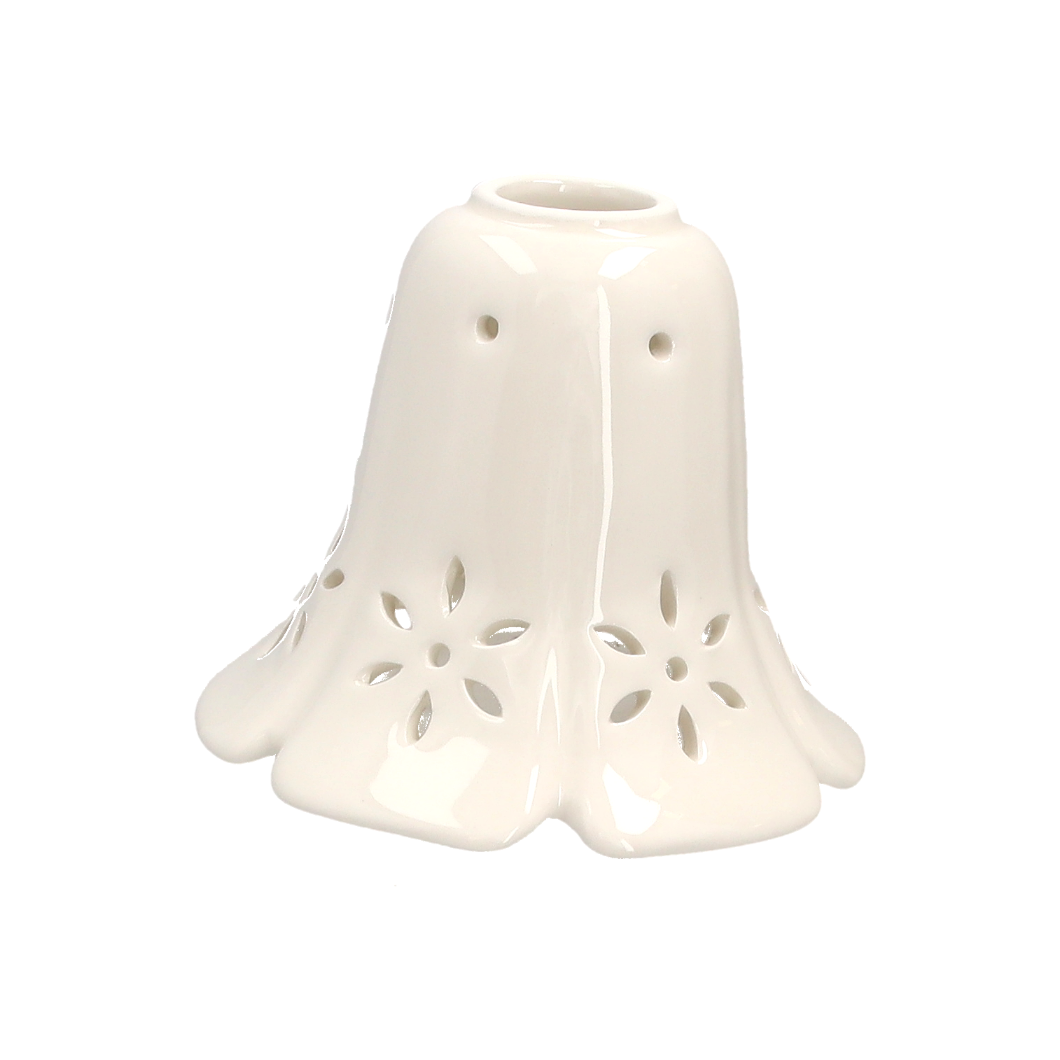 Lampenschirm aus Keramik, 6 Blütenblätter, D 13 cm