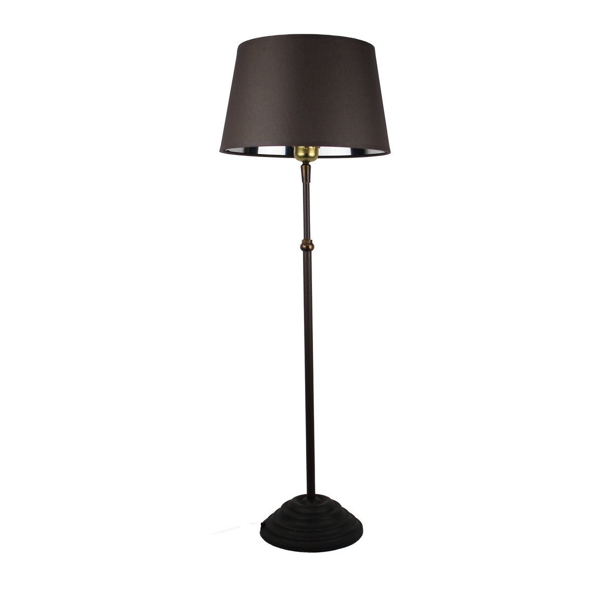 Lampenkap stof donkergrijs/binnenkant zilveren kap 25/20/15 cm