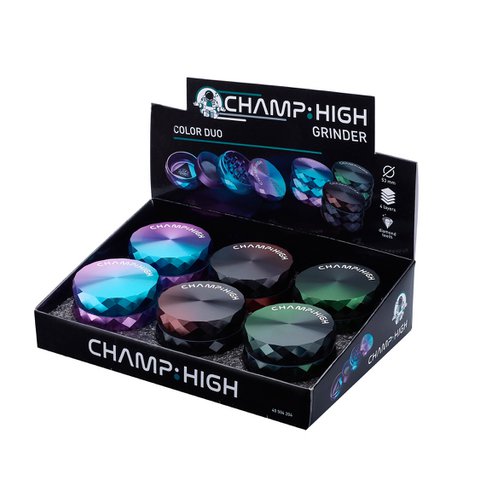 Display of 6 duo colored spice mills - Diamond effect