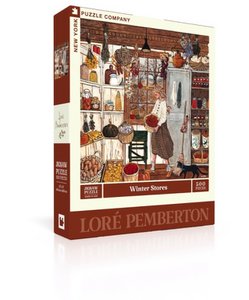 New York Puzzle Company Puzzle Winter Stores - 500 pieces