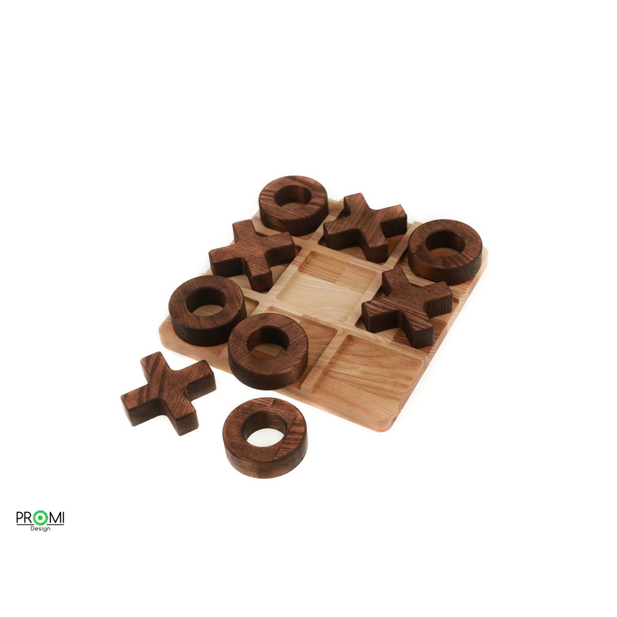 Wooden Tic Tac Toe game, Wood tic-tac-toe board game