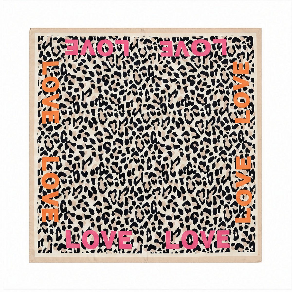 HS 70x70 Satin Look Scarf Animal Print - Multiple Prints
