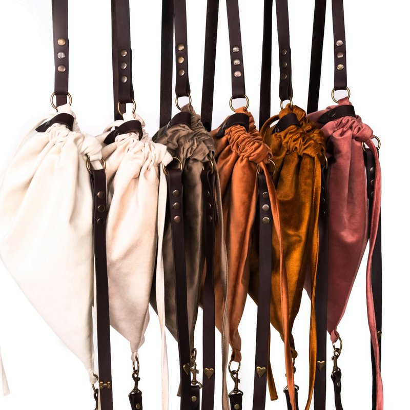 Backpack, bag from the Fluffy Puppy brand, Velour material, 16 colors, hand made!