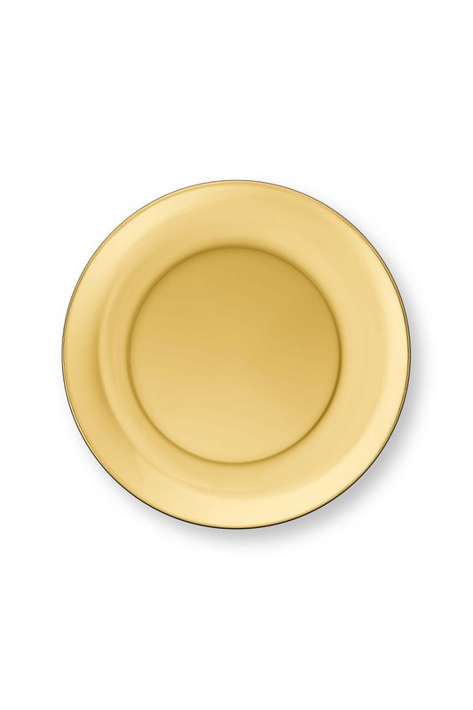 Set/4 Plates Gold 12cm