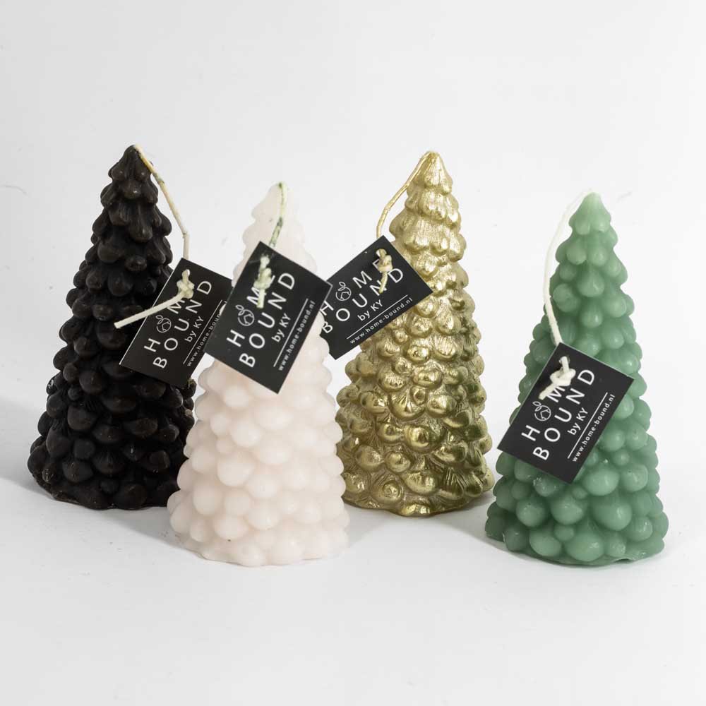 Schwarze Weihnachtsbaumkerze