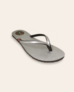 Tong / Flip Flop Leather BB Silver