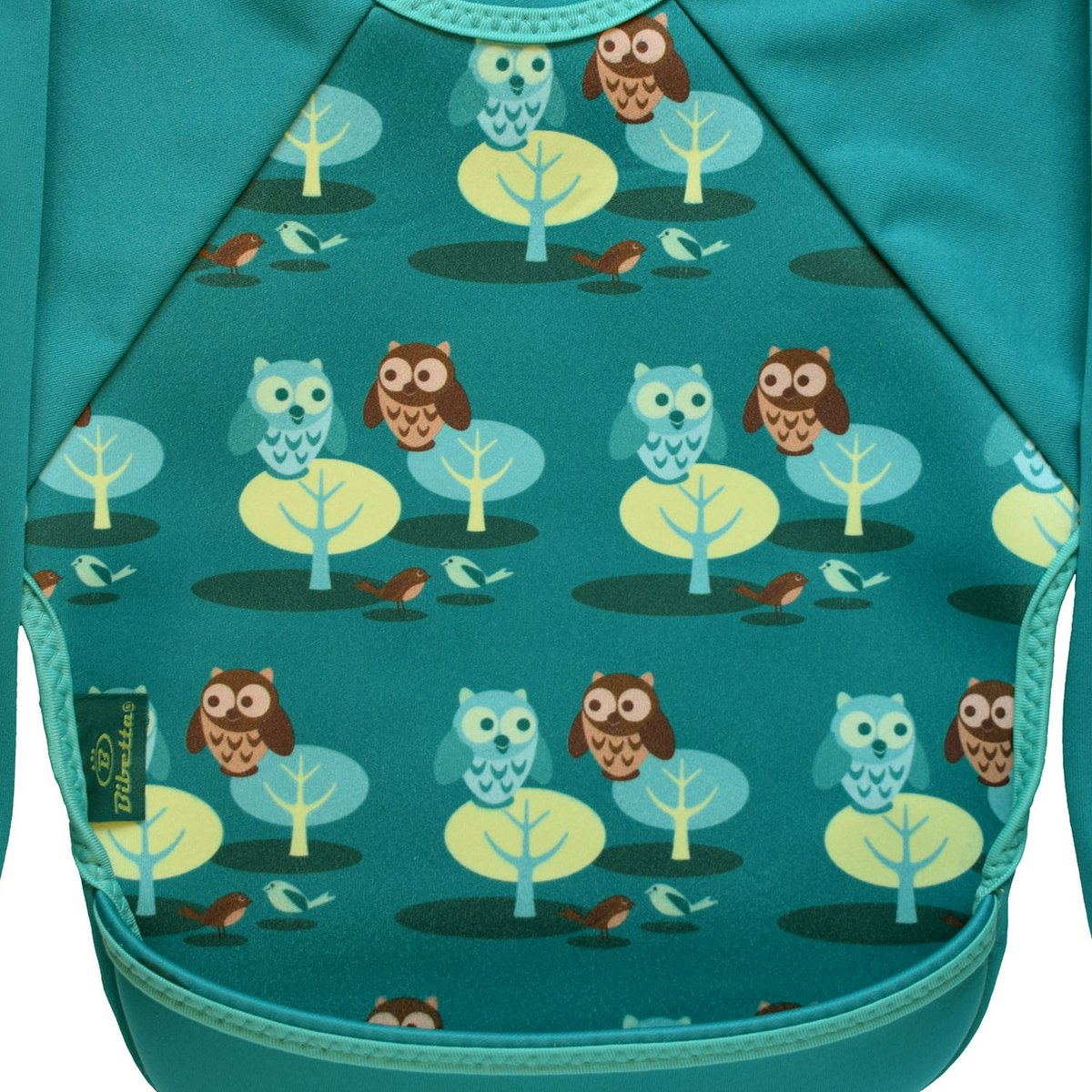 Neoprene bib with raglan sleeves owls