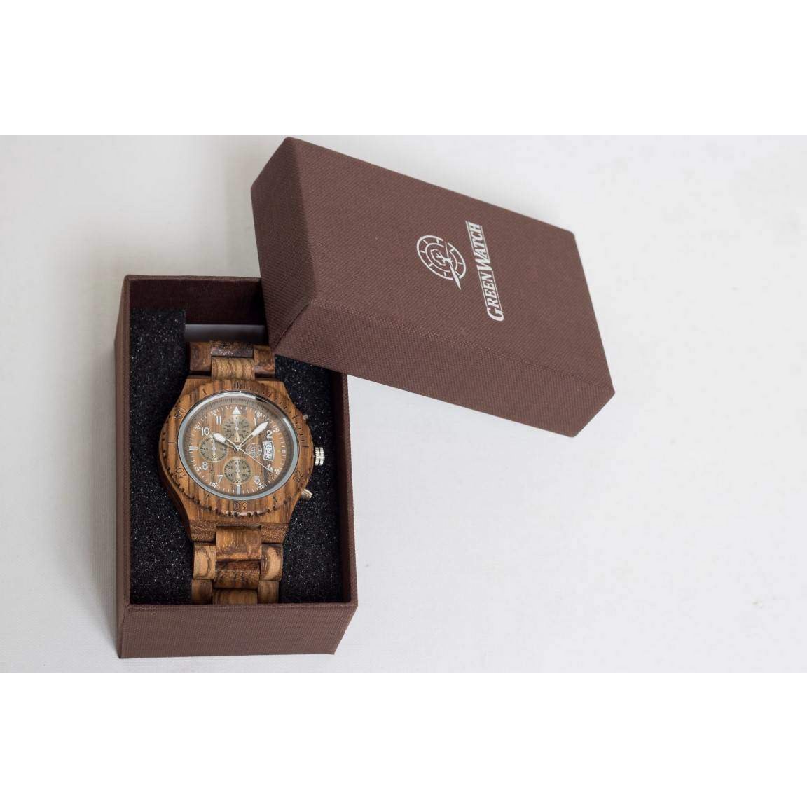 Greenwatch | Timer | Holzuhr Unisex | Zebrano