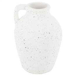 Earthenware vase with handle natural