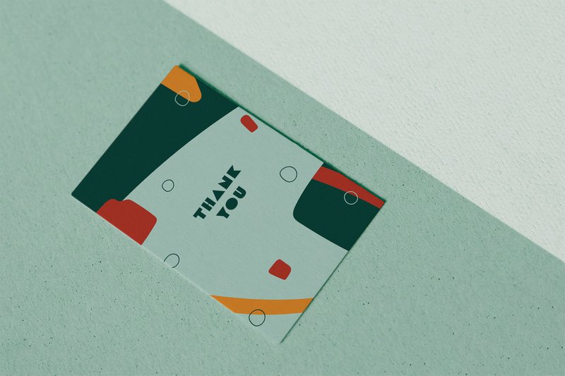Tarjetas coloridas "Gracias"