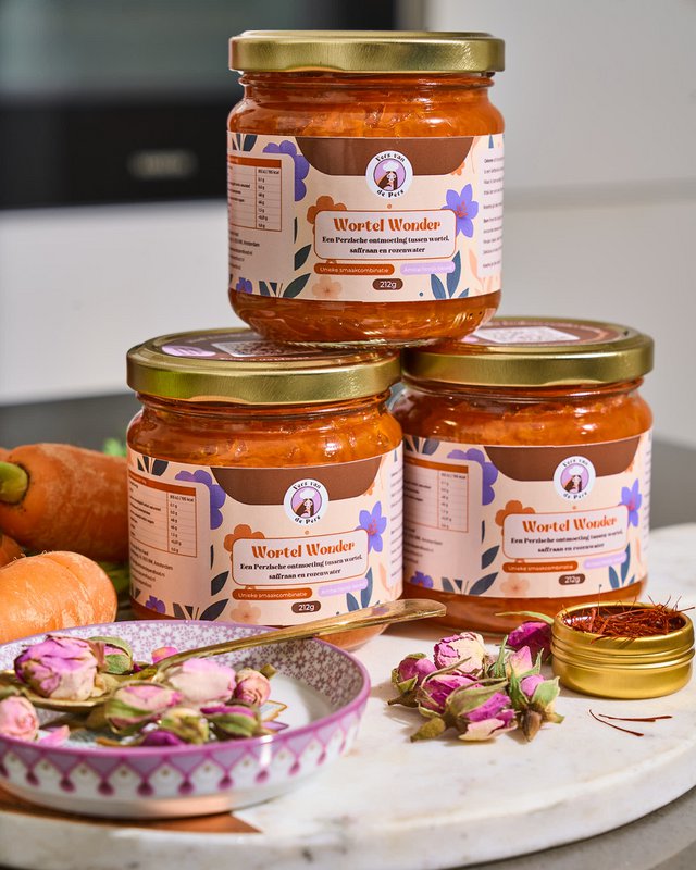 Wortel Wonder - Perzische spread met saffraan en rozenwater