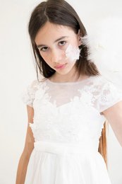 Ceremonial dress JEANNE - White - Size: 130 cm (7/8 years)