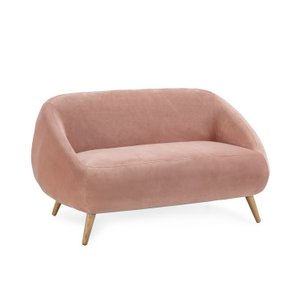 BANK 2 PLAZAS 130X80X75 MADERA/TERCIOPELO ROSA TH2575201