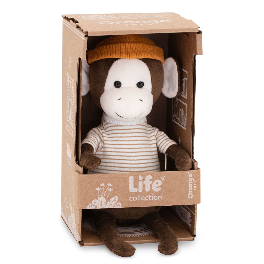 Plush toy, Life -  Charlie the Monkey: Orange Hat (25cm)