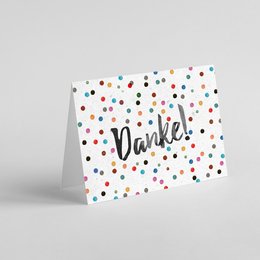 Klappkarte Pünktchen Danke!