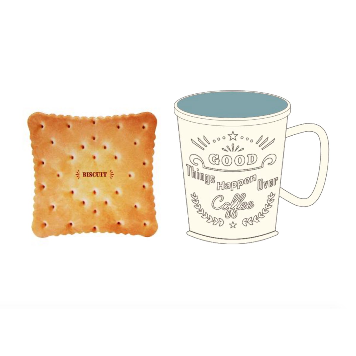 Coffee Bar Latte Cup panna/sottobicchiere blu 400ml