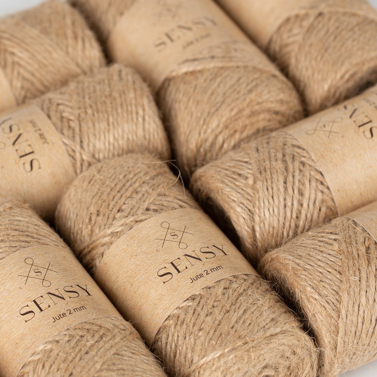 Sensy Premium Natural Jute Garn Best Arts Crafts Gavegarn Julegarn Holdbar pakkesnor (328 fod)
