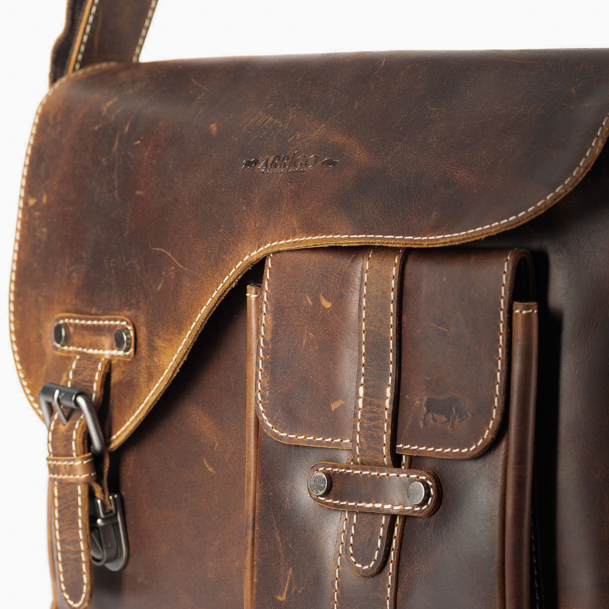 Umhängetasche Damen - Umhängetasche Herren - Umhängetasche Leder - Briefträgertasche Leder - 3 verschiedene Lederfarben