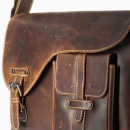 Skuldertaske Dame - Skuldertaske Herre - Messenger Bag Læder - Postmand Taske Læder - 3 forskellige farver læder