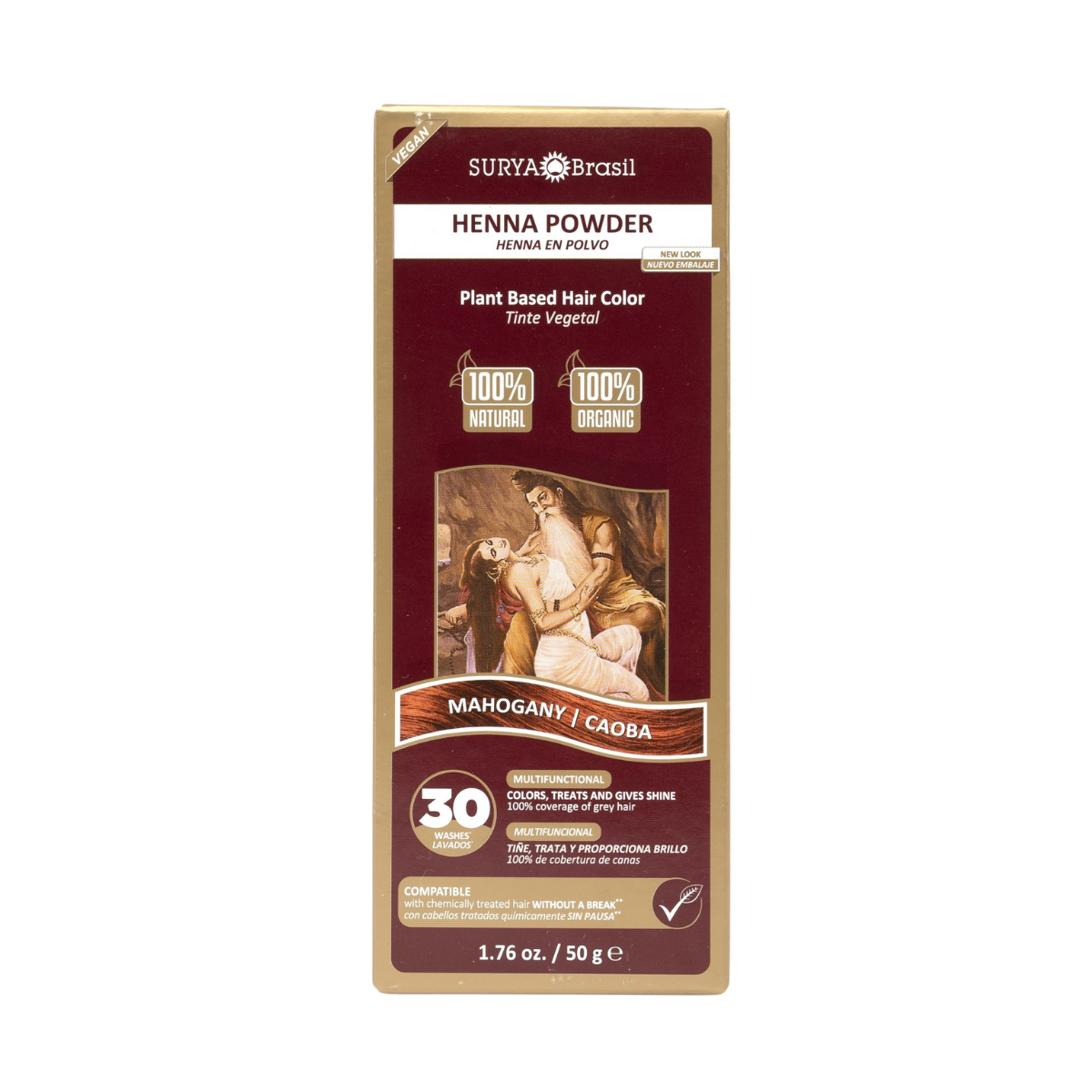 Surya Brasil Henna Farba do Włosów w Proszku Mahoń 50g