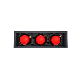 "holy christmas" - 8 cm Christmas balls red high gloss