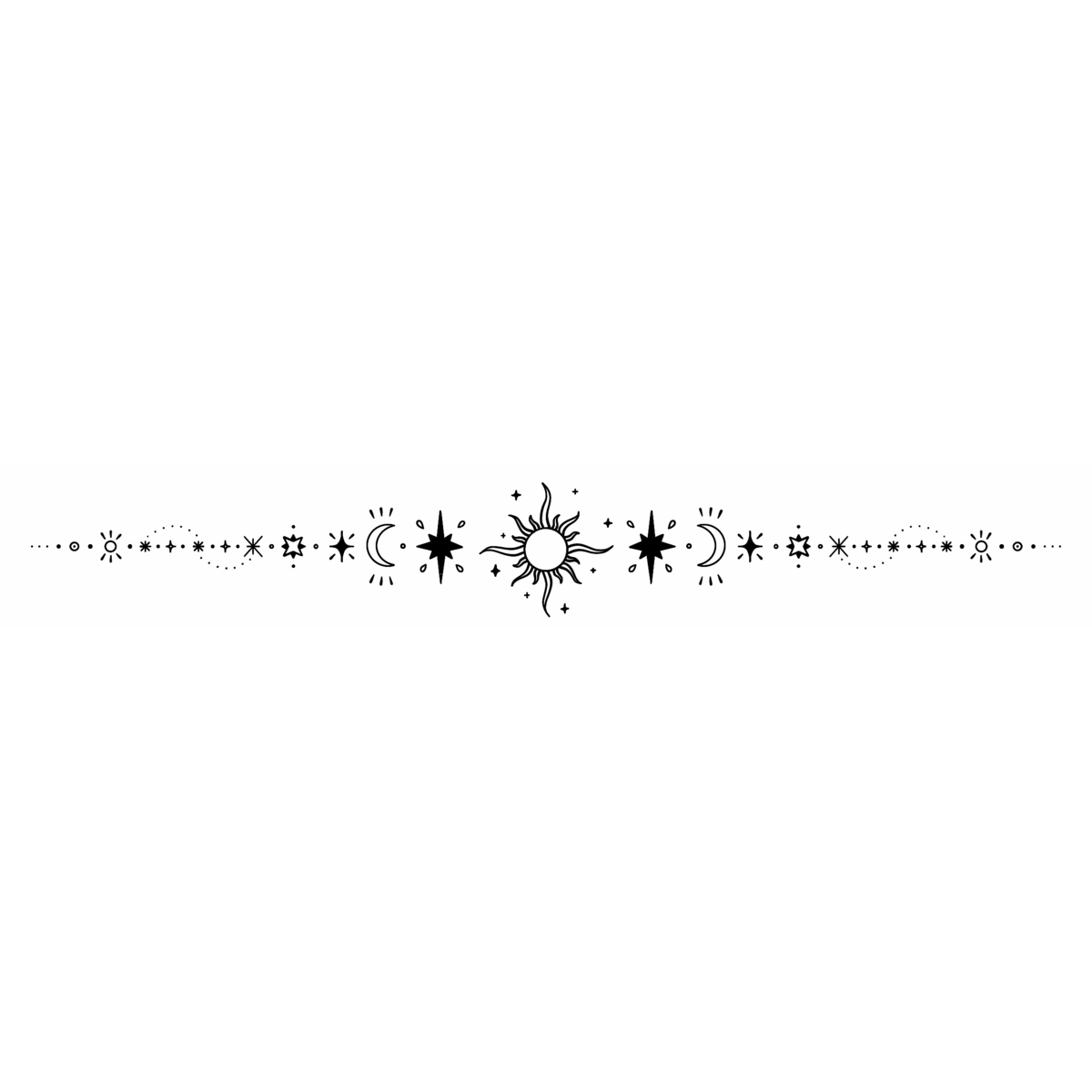 Temporary tattoo Sioou Celestial Dance Bracelet x5