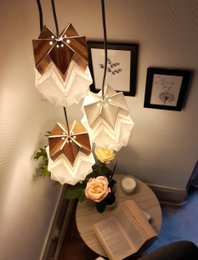 Small Origami Design Paper Pendant